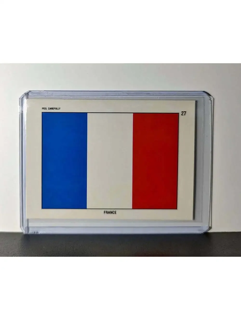 France Flag 1991 Topps Desert Storm #27 Sticker Card
